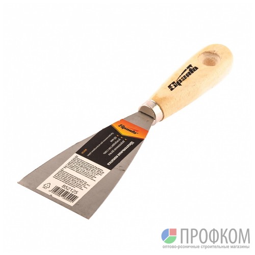 Шпательная лопатка из углеродистой стали, 60 мм, деревянная ручка// Sparta
