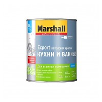 Водоэмульсионная латексная краска Marshall  для кухни и ванной  (0,9 л) база BС (только под колеровку)
