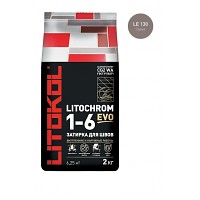 Затирка LITOCHROM 1-6 EVO LE 130 серый (2 кг)